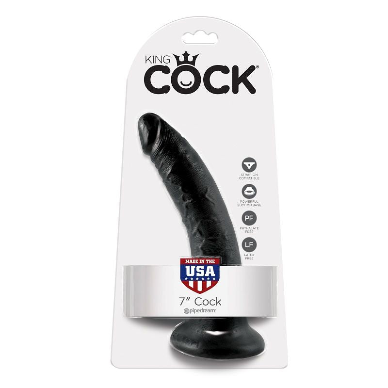 KING COCK - 7 DILDO BLACK 17.8 CM - LoveYou.lv