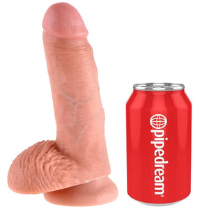 KING COCK - 7 DILDO FLESH WITH BALLS 17.8 CM - LoveYou.lv