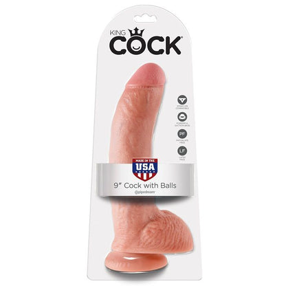KING COCK - 9 DILDO MĪTA AR Bumbiņām 22,9 CM