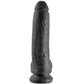 KING COCK - 9 DILDO BLACK WITH BALLS 22.9 CM - LoveYou.lv