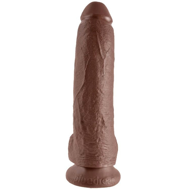 KING COCK - 9 DILDO BROWN WITH BALLS 22.9 CM - LoveYou.lv