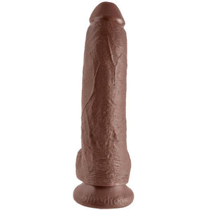 KING COCK - 9 DILDO BROWN WITH BALLS 22.9 CM - LoveYou.lv