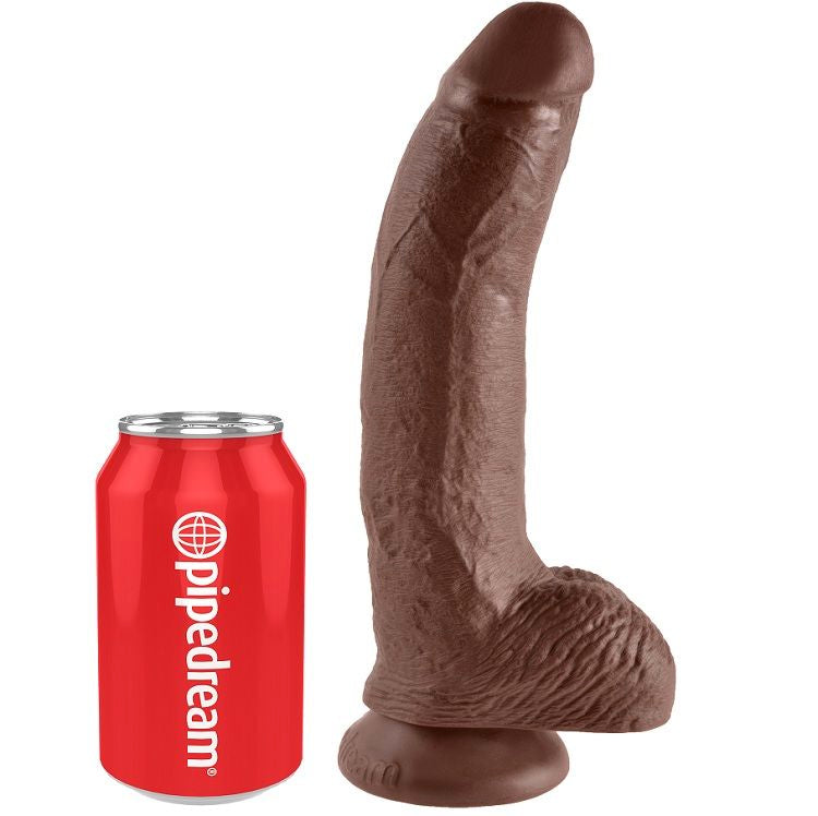 KING COCK - 9 DILDO BROWN WITH BALLS 22.9 CM - LoveYou.lv