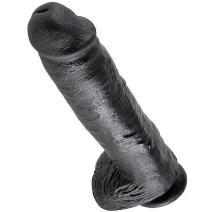KING COCK - 11 DILDO BLACK WITH BALLS 28 CM - LoveYou.lv