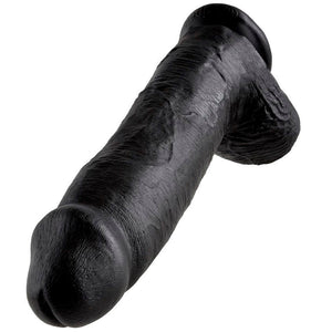 KING COCK - 12 DILDO BLACK WITH BALLS 30.48 CM - LoveYou.lv
