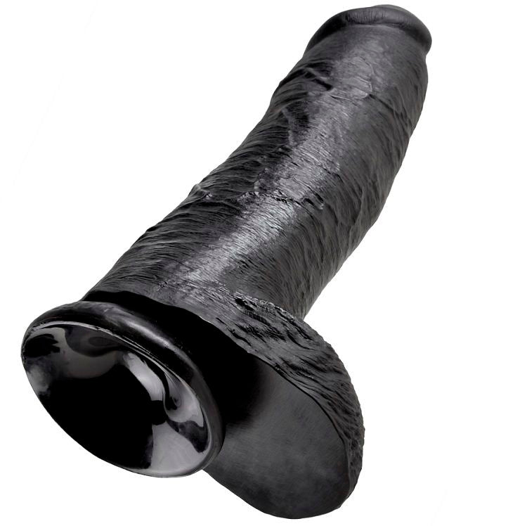 KING COCK - 12 DILDO BLACK WITH BALLS 30.48 CM - LoveYou.lv