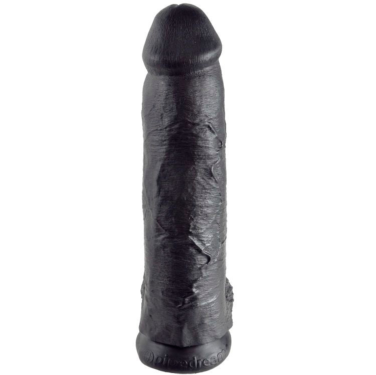 KING COCK - 12 DILDO BLACK WITH BALLS 30.48 CM - LoveYou.lv