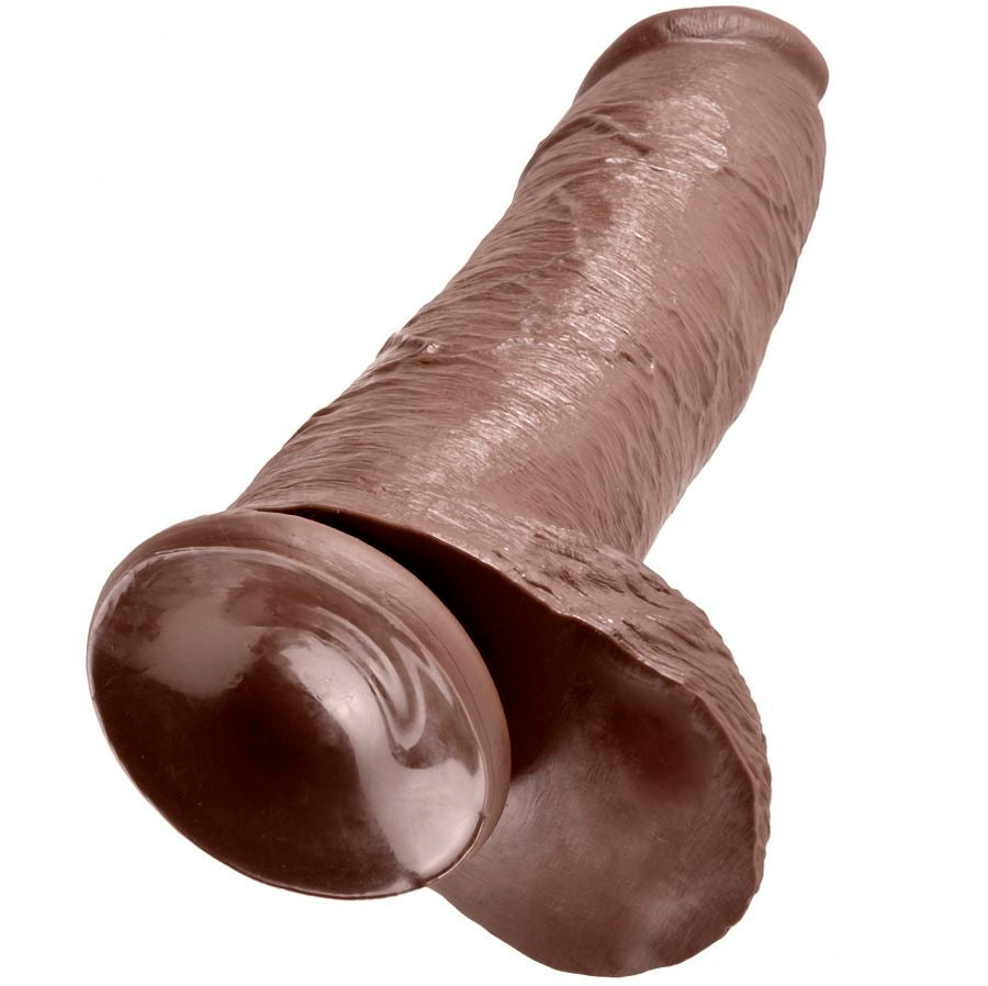 KING COCK - 12 DILDO BROWN WITH BALLS 30.48 CM - LoveYou.lv