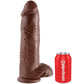 KING COCK - 12 DILDO BROWN WITH BALLS 30.48 CM - LoveYou.lv