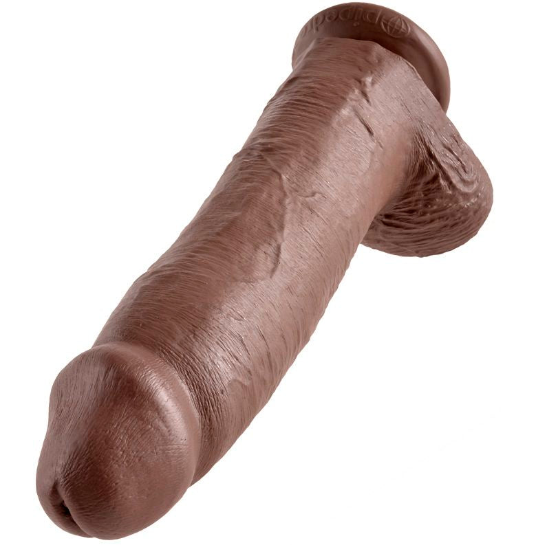 KING COCK - 12 DILDO BROWN WITH BALLS 30.48 CM - LoveYou.lv