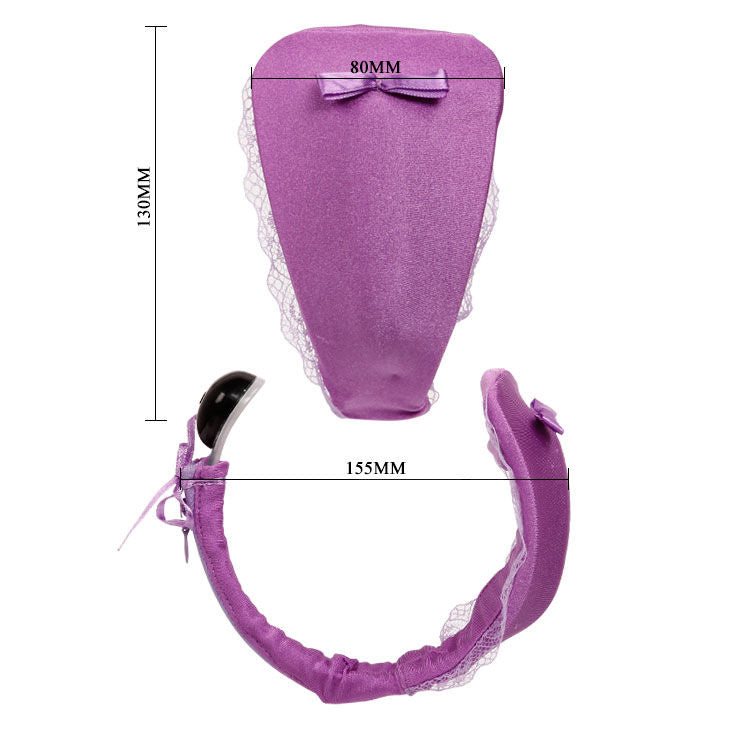 BAILE - THONG WITH VIBRATOR WITH LILAC REMOTE CONTROL - LoveYou.lv