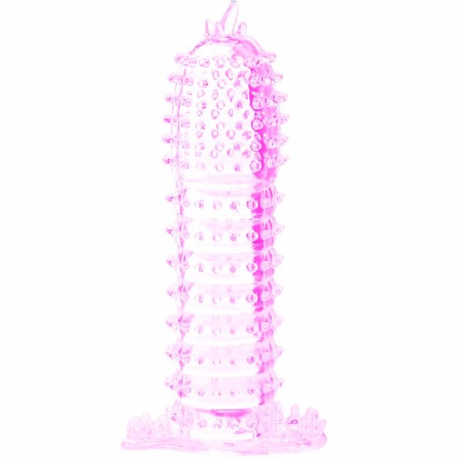 BAILE - PENIS SHEATH WITH PINK STIMULATING POINTS 14 CM - LoveYou.lv