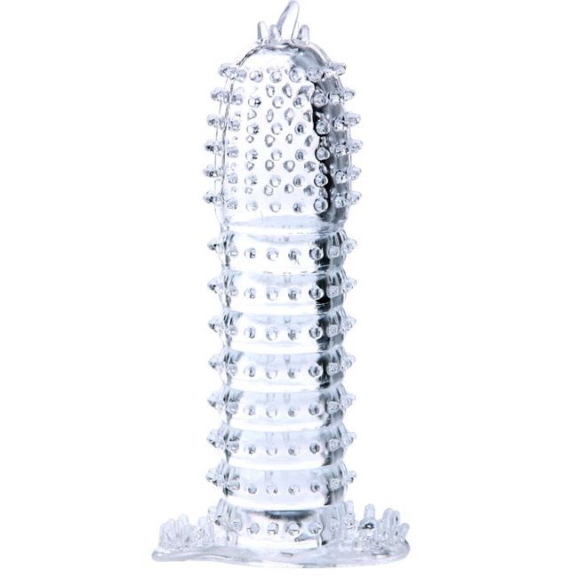 BAILE - PENIS SHEATH WITH TRANSPARENT STIMULATING POINTS 14 CM - LoveYou.lv