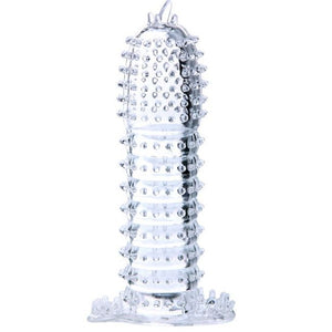 BAILE - PENIS SHEATH WITH TRANSPARENT STIMULATING POINTS 14 CM - LoveYou.lv
