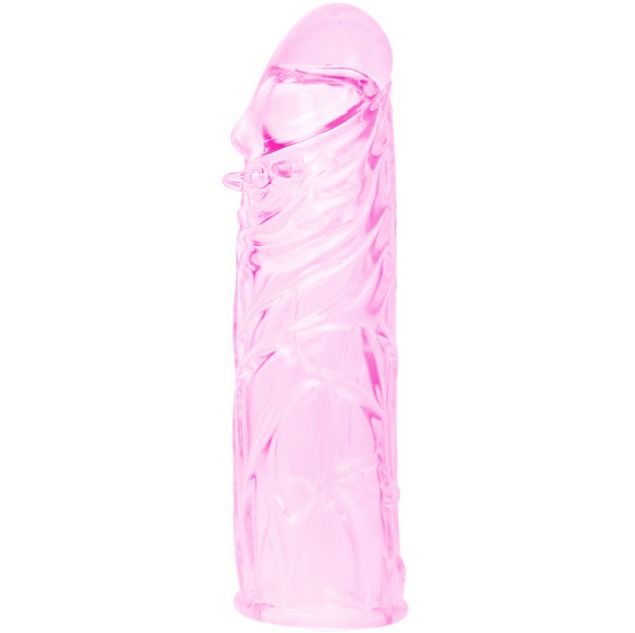 BAILE - PINK STIMULATING SILICONE PENIS COVER 13 CM - LoveYou.lv