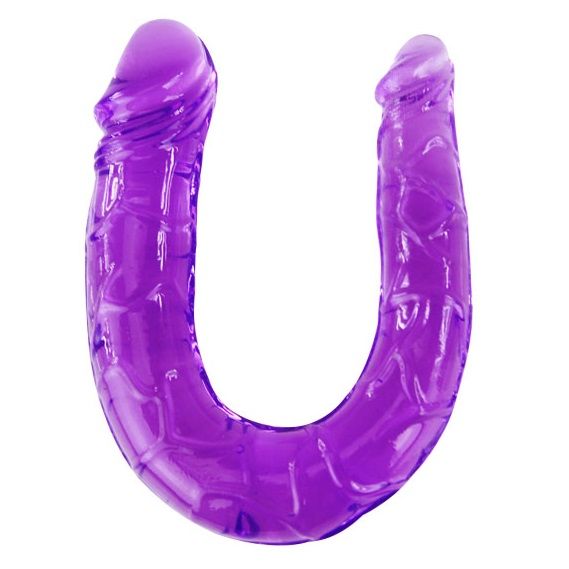 BAILE - DOUBLE DILDO IN LILAC FLEXIBLE JELLY - LoveYou.lv