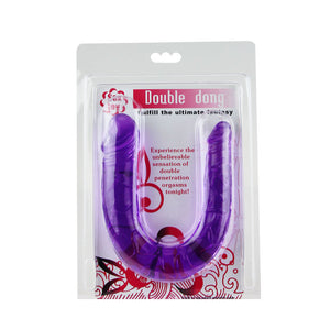 BAILE - DOUBLE DILDO IN LILAC FLEXIBLE JELLY - LoveYou.lv