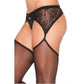 LEG AVENUE - COLLANTS AVEC BRODERIE Jarretière NOIRE - LoveYou.lv