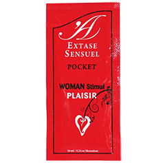 Extase Sensuel stimulating cream for women in red packaging, 10 ml sachet.