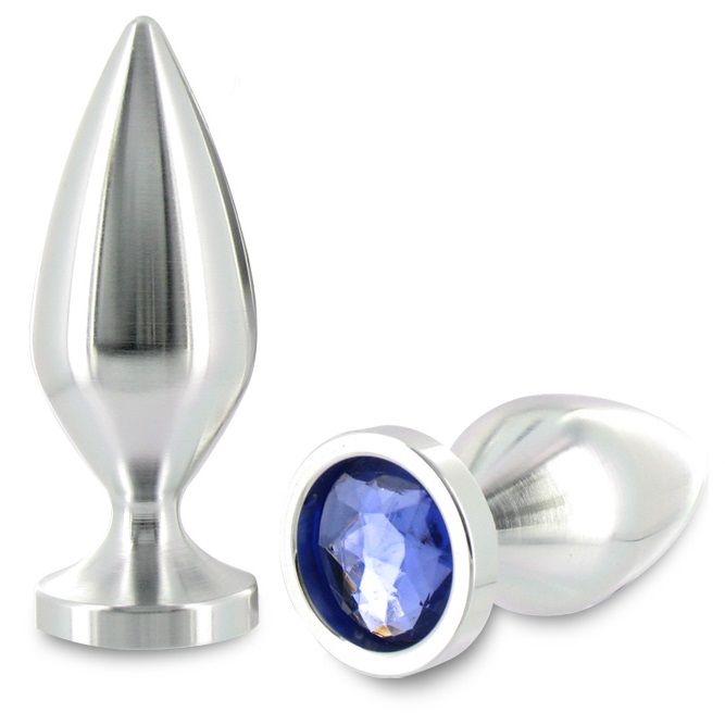 METAL HARD - ANAL PLUG ALIMINUM CRYSTAL COLOR SMALL 5.71 CM - LoveYou.lv