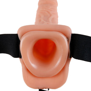 FETISH FANTASY SERIES - SERIES 9 HOLLOW STRAP-ON WITH BALLS 22.9CM FLESH - LoveYou.lv