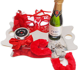 INEDIT - EROOTILINE KOMPLEKT PUNANE VENEETIA MASK - LoveYou.lv