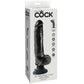 KING COCK - 23 СМ ВИБРАЦИОННЫЙ ПЕТУШОК С ШАРИКАМИ ЧЕРНЫЙ