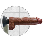 KING COCK - 25.5 CM VIBRATING COCK WITH BALLS BROWN KING COCK