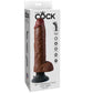 KING COCK - 25.5 CM VIBRATING COCK WITH BALLS BROWN KING COCK