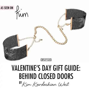 BIJOUX - DÉSIR MÉTALLIQUE BLACK METAL MESH HANDCUFFS - LoveYou.lv