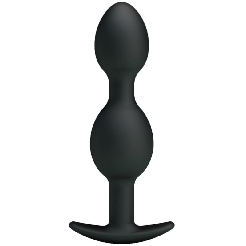 PRETTY LOVE - SILIKONA ANĀLĀS Bumbiņas 12,5 CM, MELNAS