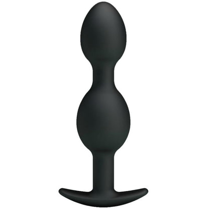 PRETTY LOVE - SILIKONA ANĀLĀS Bumbiņas 12,5 CM, MELNAS