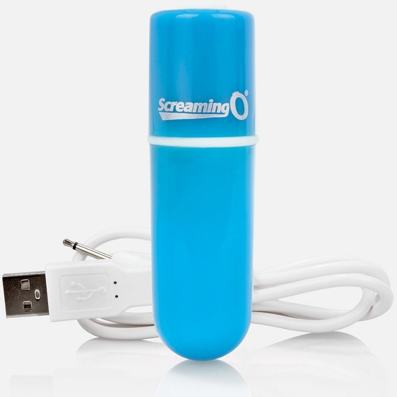 SCREAMING O - RECHARGEABLE VIBRATING BULLET VOOOM BLUE SCREAMING O