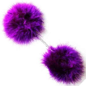 SECRETPLAY - PURPLE MARABOU HANDCUFFS - LoveYou.lv