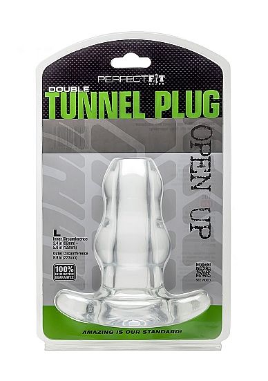 PERFECT FIT BRAND – DOPPELTER TUNNELSTECKER XL GROß, KLAR, PERFECT FIT BRAND