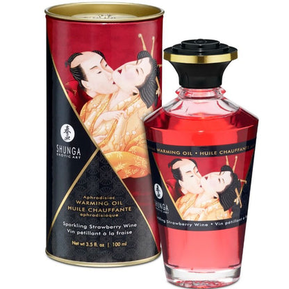 SHUNGA - MASĀŽAS EĻĻA SHUNGA - ZEMENES UN CAVA SILTUMA EFEKTA 100 ml
