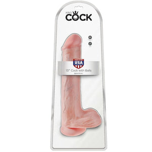 KING COCK - DILDO WITH BALLS 33 CM FLESH KING COCK