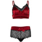 LEG AVENUE - 2 DAĻU KOMPLEKTS MELNS UN SARKANS S/M