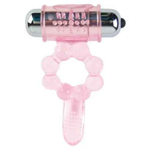 BAILE - SILICONE RING 10 TONGUE RHYTHMS WITH PINK VIBRATION - LoveYou.lv