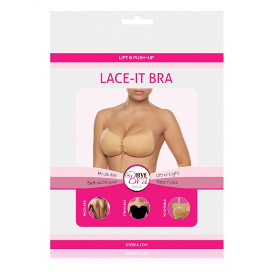 BYE-BRA - LACE-IT ENHANCEMENT PUSH-UP БЕЖЕВЫЙ CUP D