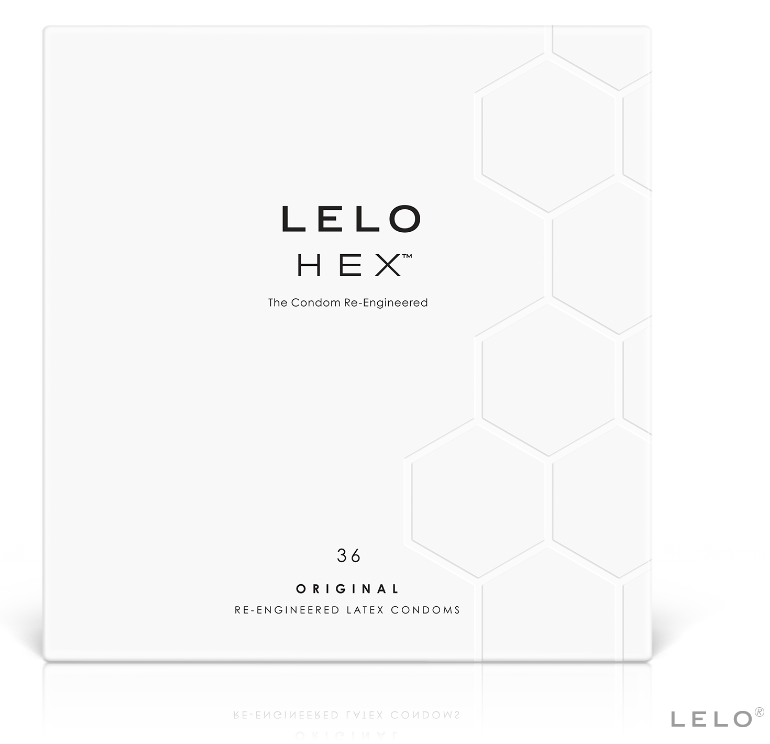 LELO - HEX KONDOMU KASTĪTE 36 VIENĪBAS