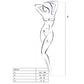 PASSION - WOMAN BS014 WHITE BODYSTOCKING ONE SIZE