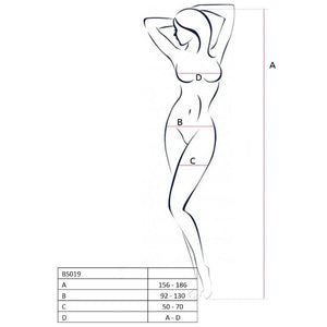 PASSION - WOMAN BS019 WHITE BODYSTOCKING ONE SIZE PASSION WOMAN BODYSTOCKINGS