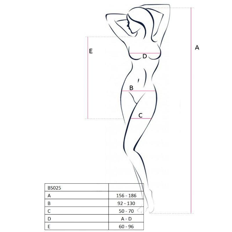PASSION - WOMAN BS025 БОДИСТОКИНГ ЧЕРНЫЙ ПЛАТЬЕ ОДИН РАЗМЕР