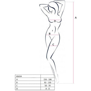 PASSION - ЖЕНЩИНА BS034 КРАСНЫЙ БОДИСТОКИНГ ОДИН РАЗМЕР
