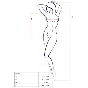 PASSION - WOMAN BS035 БЕЛЫЙ БОДИСТОКИНГ ОДИН РАЗМЕР