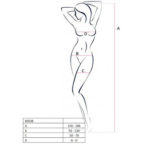 PASSION - ЖЕНЩИНА BS038 КРАСНЫЙ БОДИСТОКИНГ ОДИН РАЗМЕР