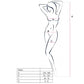 PASSION - WOMAN BS045 BODYSTOCKING BLACK ONE SIZE