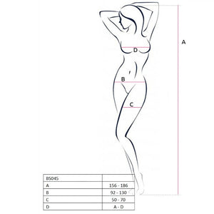 PASSION - WOMAN BS045 БЕЛЫЙ БОДИСТОКИНГ ОДИН РАЗМЕР