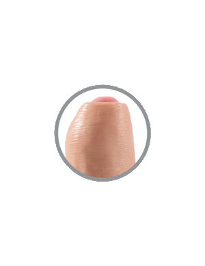 KING COCK - REALISTIC DILDO UNCUT FLESH 23 CM KING COCK